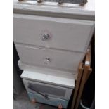 2 painted bedside cabinets