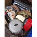 Box of kitchenware