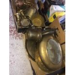 2 boxes of brassware