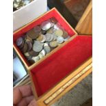 A box of coins.