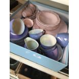 Box of tea and dinner ware