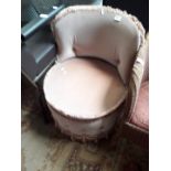 A pink nursing chair.