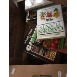 A box of plant ,gardening and cookery books