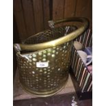 Brass coal bucket