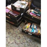 Various boxes of books and one of maps