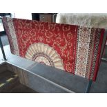 A red ground Abusson carpet, 230 x 160 cm.