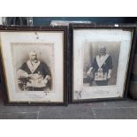 A pair of Masonic portrait prints