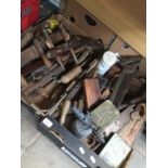 2 boxes of vintage tools