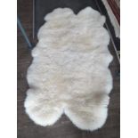 A sheepskin rug