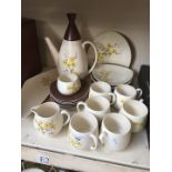 A retro Carltonware hand painted coffee set