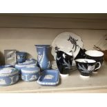 Royal Albert Night and Day china and Wedgwood jasper ware