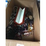 Box of costume jewellery