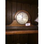 Small oak mantel clock