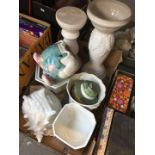 Box of pottery items