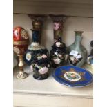 Various vase ornaments