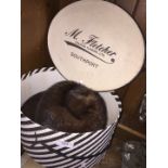 Mink fur hat in box from Fletchers of Southport