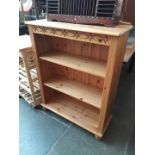 A pine bookcase