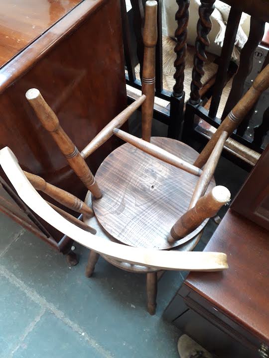 A pair of spindle back chairs