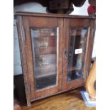 An oak smokers cabinet