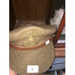 An Army beret bearing WD 1915 mark on the inside.