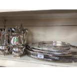 Plated teaset and trays