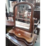 A Victorian mahogany dressing table swing mirror