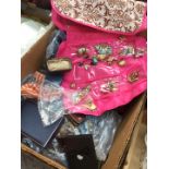 Large box of costume jewellery etc.