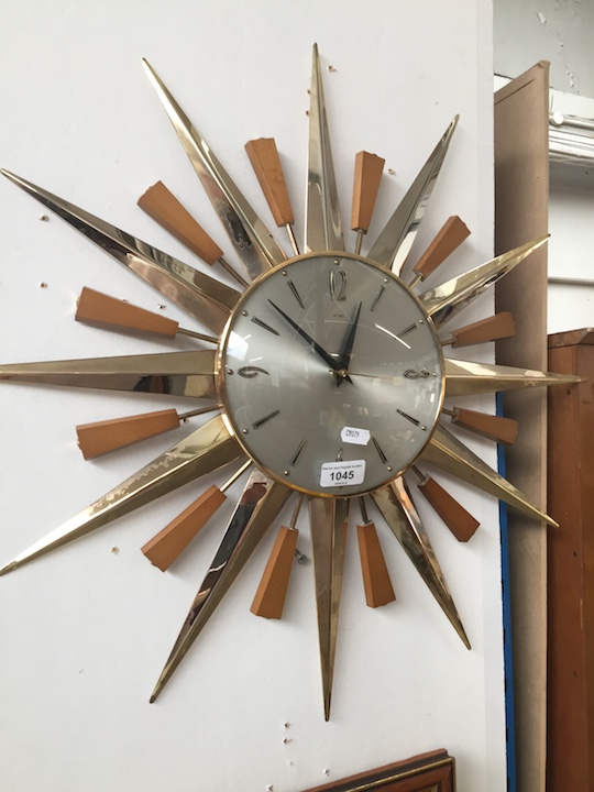 Metamec sunburst clock