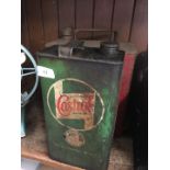 2 vintage oil and petrol canisters - 1 Castrol.