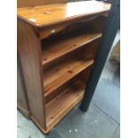 A pine bookcase