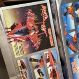 Boxed Manta Force toys including Battle Fortress, Red Venom, Bluebird spaceship and other items.