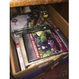 Box of railway DVDs