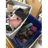 Two boxes of costume jewellery