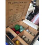 A Griffin & George Ltd wooden box containing The Courtauld atomic models.