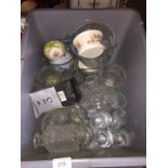 A box of glassware