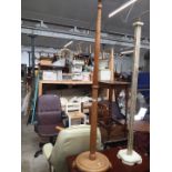 Oak standard lamp