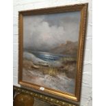 A coastal scene oil on canvas, signed 'Engel', 50 x 60cm. framed.