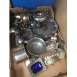 A box of silver plate