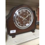 Smiths wooden Mantle clock with key