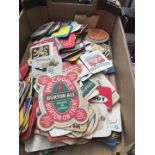 A box of beer mats