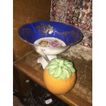 Sylvac jam pot and floral dish