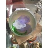 Caithness floral paperweight