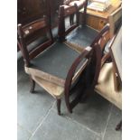 A set of 6 19th century bar back dining chairs