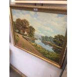 Gordon Lindsay, landscape oil on canvas, signed lower left, 60 x 45cm, framed.