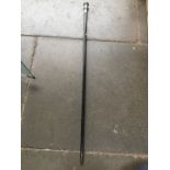 A silver top ebonised walking stick