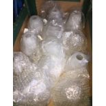 Box of glass lampshades