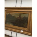 W. Collins, a 19th century landscape oil on board, signed lower left, 44 x 24cm, framed