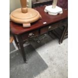 A mahogany part 19th century 3 drawer side table