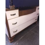 A painted dressing table chest - no mirror