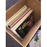 Box of LP records